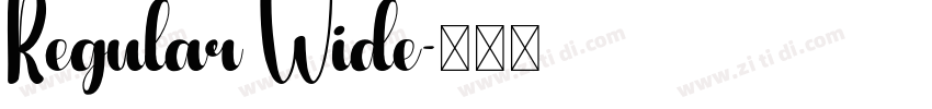Regular Wide字体转换